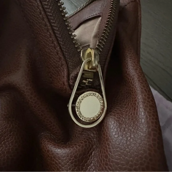 Isaac Mizrahi Brown Leather Satchel - Picture 4 of 7